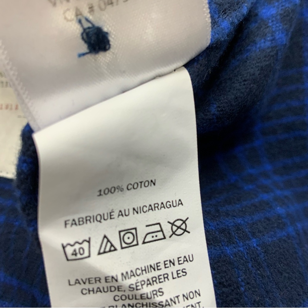 L.L. Bean Signature Blue/Black Button down Plaid 4 Pocket Tunic. Size Medium Reg - Picture 7 of 7